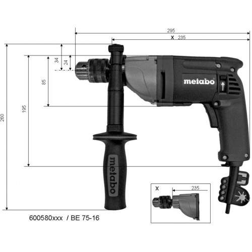 Metabo BE 75-16 (6.00580.00)