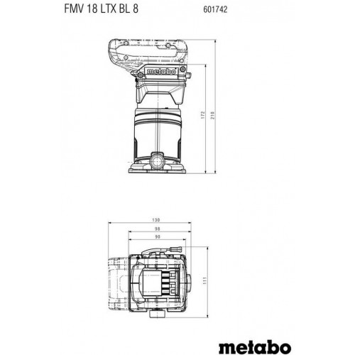 Metabo FMV 18 LTX BL 8 (601742840)