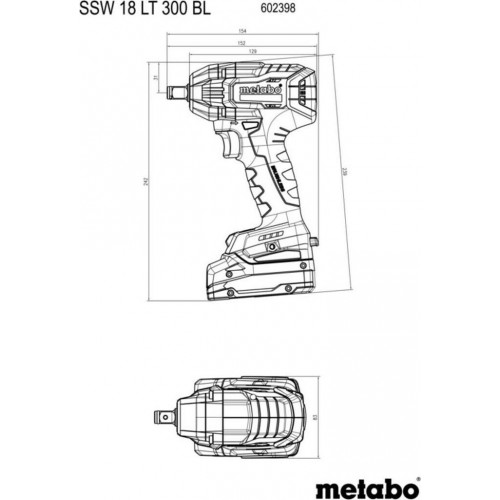 Metabo SSW 18 LT 300 BL