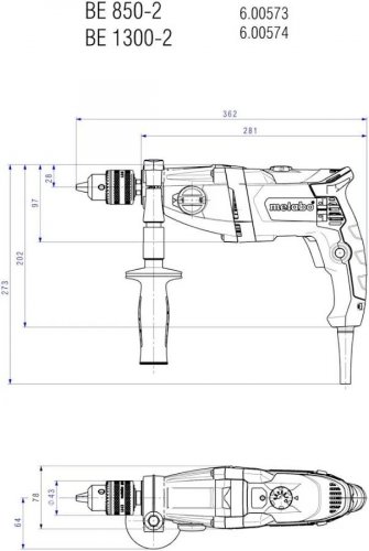 Metabo Taladro BE 850-2 600573000