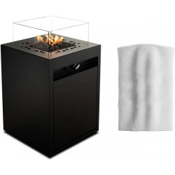 Mf calefactor de gas exterior square hasta 10 kw acero galvanizado