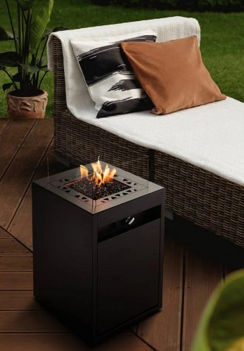 Mf calefactor de gas exterior square hasta 10 kw acero galvanizado
