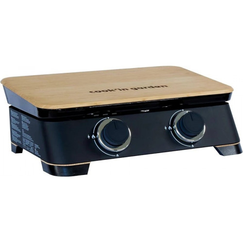 MF Plancha de Gas DUNE 60 2 Quemadores Hierro Fundido Esmaltado con Bordes
