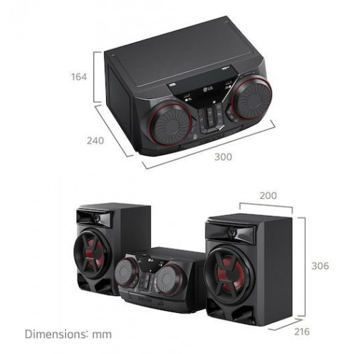 Microcadena Con Bluetooth Lg Xboom Ck43N/ 300W