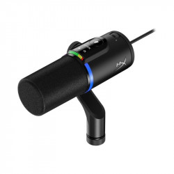 Micrófono Gaming HyperX FlipCast USB/XLR dinámico con brazo articulado negro