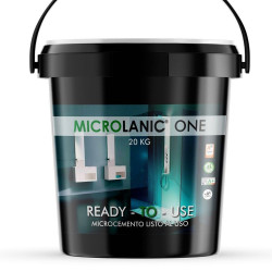 MICROLANIC ONE FINO 20KG 40m2 Microcemento Listo al Uso de grano Fino para decoración de suelos y paredes. BEIGE