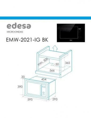 Microondas Edesa EMW-2021-IG BK