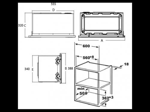 Microondas integrable Midea 25