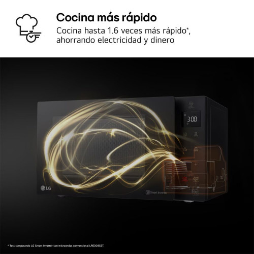 Microondas LG 23 litros, grill y 1.000 w - MH6336GIB Negro