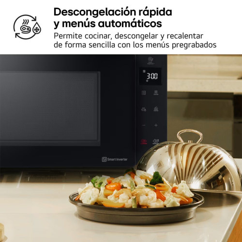 Microondas LG 23 litros, grill y 1.000 w - MH6336GIB Negro