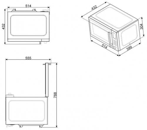 Microondas Smeg moe25b