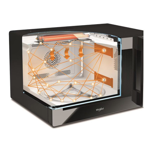 Microondas Whirlpool 25 litros y grill - MCP 346 SL Negro / Plateado