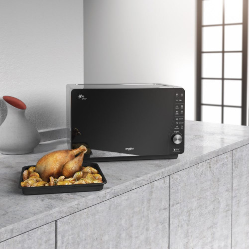 Microondas Whirlpool 25 litros y grill - MWF 427 SL Silver / Negro