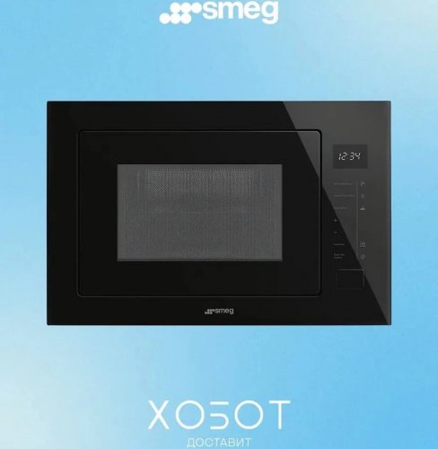 MicroondasSmeg FMI025B3, con grill, Estética Unive