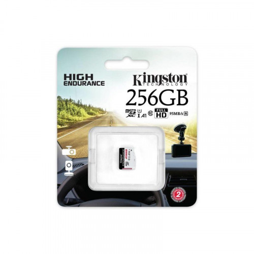 MicroSD Kingston High Endurance 256GB UHS-I U1 Clase 10 A1 Resistente IPX7 Blanco-Negro