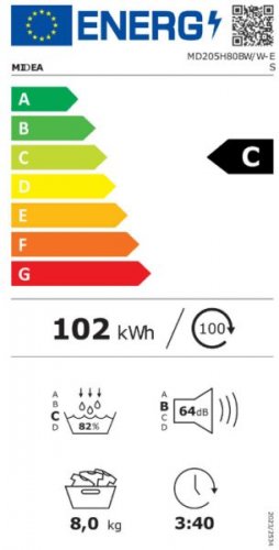 Midea MD205H80BW/W-ES Secadora Bomba de calor