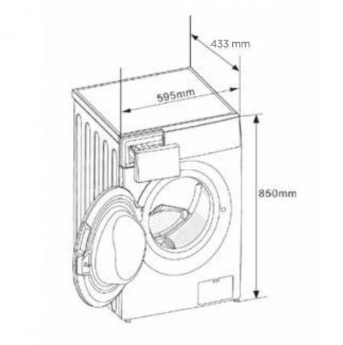 Midea MF100W60/1/W-ES Lavadora 6 kg