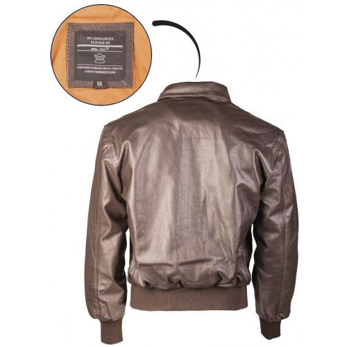 Mil Tec US Airman A2 Leather Jacket brown