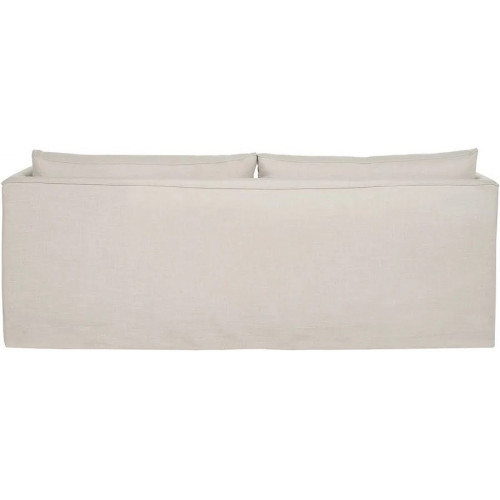 Miliboo Sofá 4-5 plazas desenfundable de tejido beige ADELE