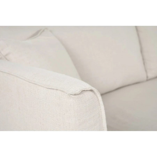 Miliboo Sofá 4-5 plazas desenfundable de tejido beige ADELE