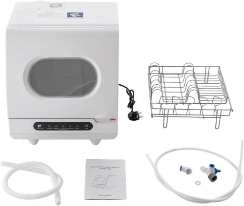 Mini Lavavajillas Portátil 800W Lavavajillas Compacto Necesidad de 5 Litros de Agua