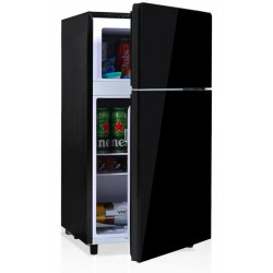 Mini nevera 72l con puerta de vidrio negro refrigeración directa