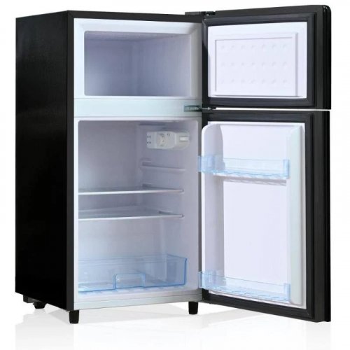 Mini nevera 72l con puerta de vidrio negro refrigeración directa