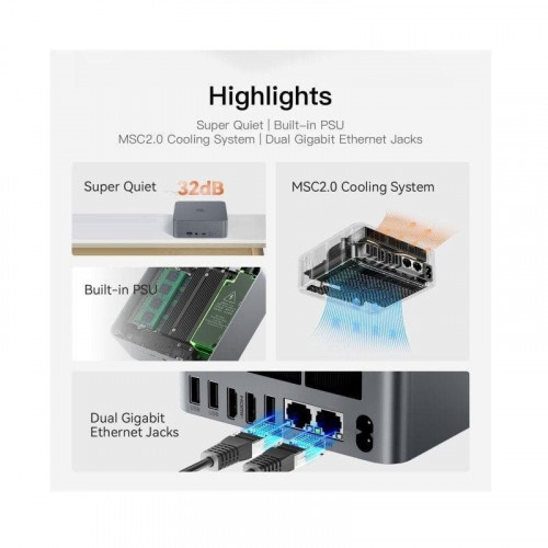 Mini PC Beelink EQR5 AMD Ryzen 5 Pro 5650U 16GB 512GB SSD