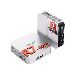 Mini PC - GEEKOM A6, AMD Ryzen 7 6800, 16 GB RAM, 1 TB SSD, Radeon™ 680M, Windows 11, Plata