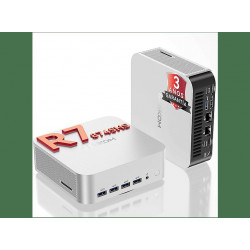 Mini PC - GEEKOM A6, AMD Ryzen™ 7 6800H, 16 GB RAM, 512 GB SSD, Radeon™ 680M, Windows 11, Plata