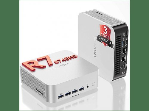Mini PC - GEEKOM A6, AMD Ryzen™ 7 6800H, 16 GB RAM, 512 GB SSD, Radeon™ 680M, Windows 11, Plata