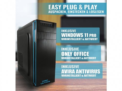 Mini PC - GREED Ultra 7 - Ordenador de oficina, Intel Core i7-6700, 16 GB RAM, 1000 GB SSD, HD Graphics, Windows 11 Pro, Negro