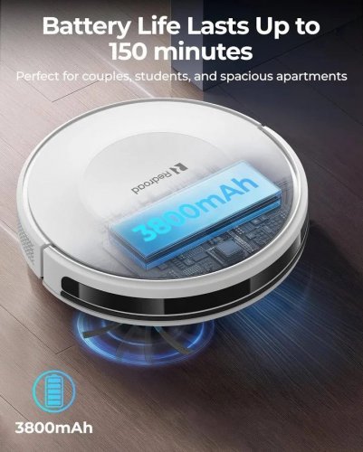 Mini robot aspirador — succión de 10.000 pa — compatible con