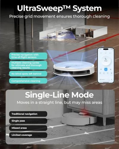 Mini robot aspirador — succión de 10.000 pa — compatible con