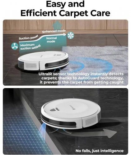 Mini robot aspirador — succión de 10.000 pa — compatible con
