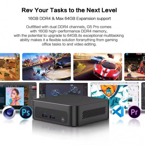MLLSE G5 Pro Mini PC AMD Ryzen 7 5800H 16 GB DDR4 512 GB SSD Windows 11 Pro
