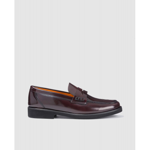 Mocasines de hombre Castellano de piel en color burdeos Burdeos