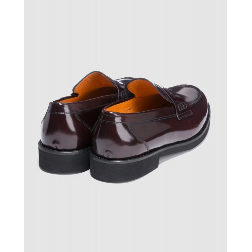 Mocasines de hombre Castellano de piel en color burdeos Burdeos