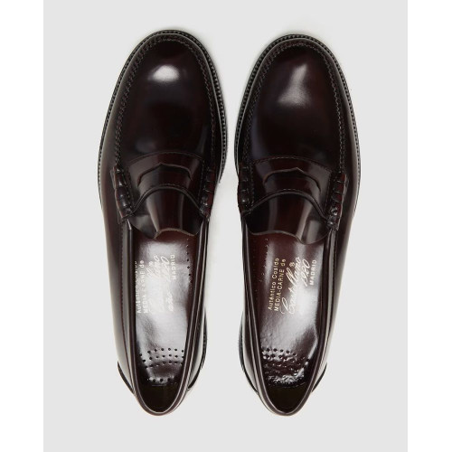 Mocasines de hombre de Castellano de piel de color granate Granate