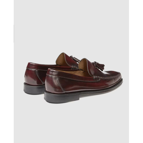 Mocasines de hombre de Castellano granates de piel Granate