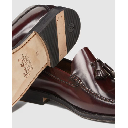 Mocasines de hombre de Castellano granates de piel Granate