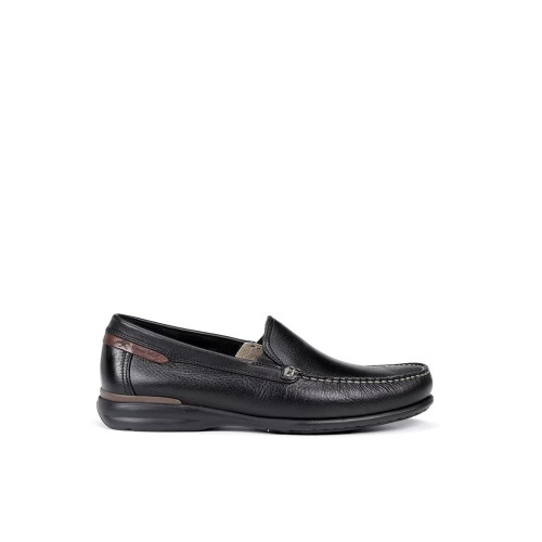 Mocasines de hombre Fluchos en color negro con pespuntes Negro