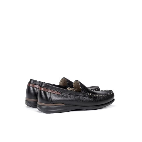 Mocasines de hombre Fluchos en color negro con pespuntes Negro