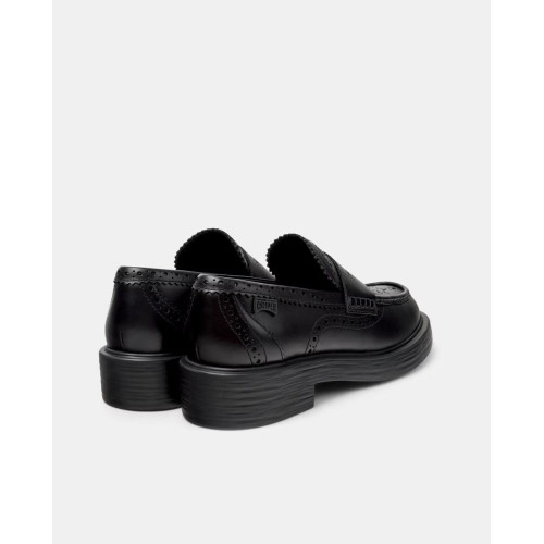 Mocasines de piel de mujer dean twins Negro