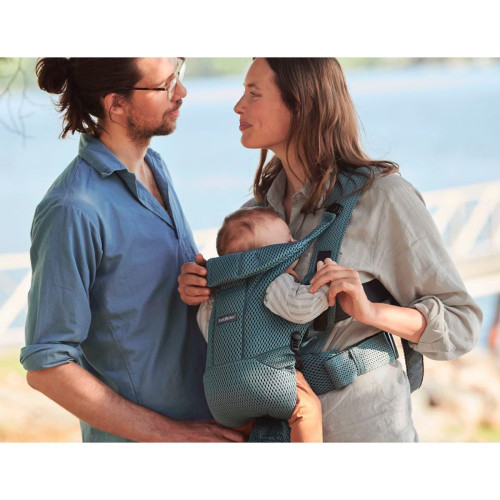 Mochila portabebés BabyBjörn Move 3D Mesh 3 posiciones Verde grisáceo