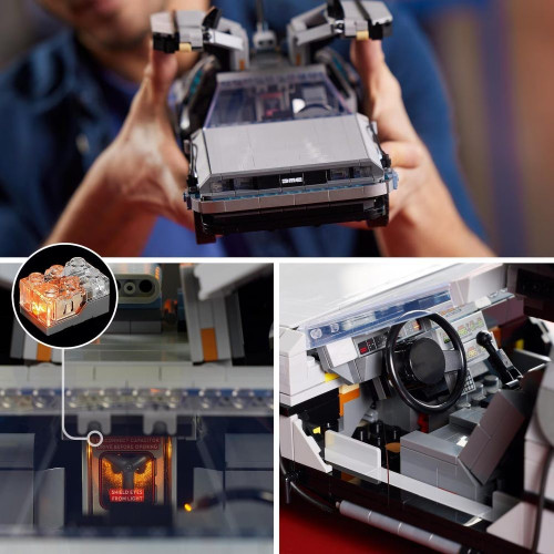 Modelo de Construcción de Coche Delorean Máquina del Tiempo de Regreso al Futuro LEGO Icons - 10300