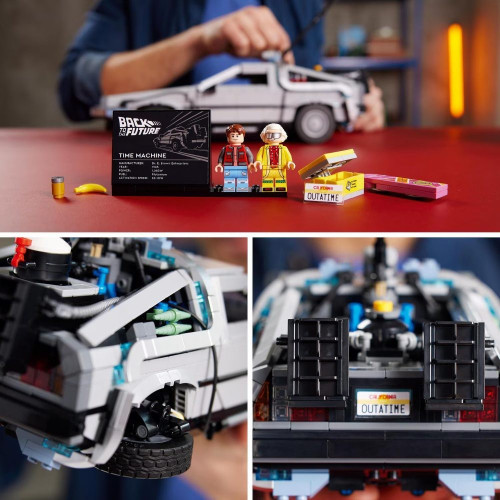 Modelo de Construcción de Coche Delorean Máquina del Tiempo de Regreso al Futuro LEGO Icons - 10300