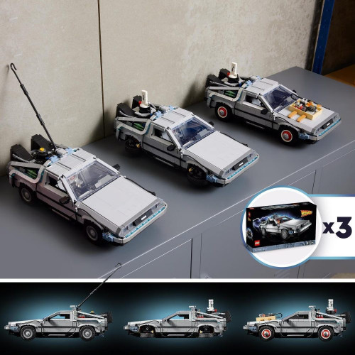 Modelo de Construcción de Coche Delorean Máquina del Tiempo de Regreso al Futuro LEGO Icons - 10300