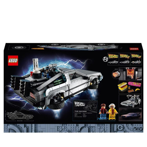 Modelo de Construcción de Coche Delorean Máquina del Tiempo de Regreso al Futuro LEGO Icons - 10300