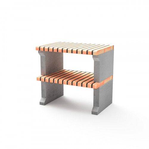 Modulo bancada para cocina de exterior de hormigón Alcoa 86.5 x 86.5 x 58 cm